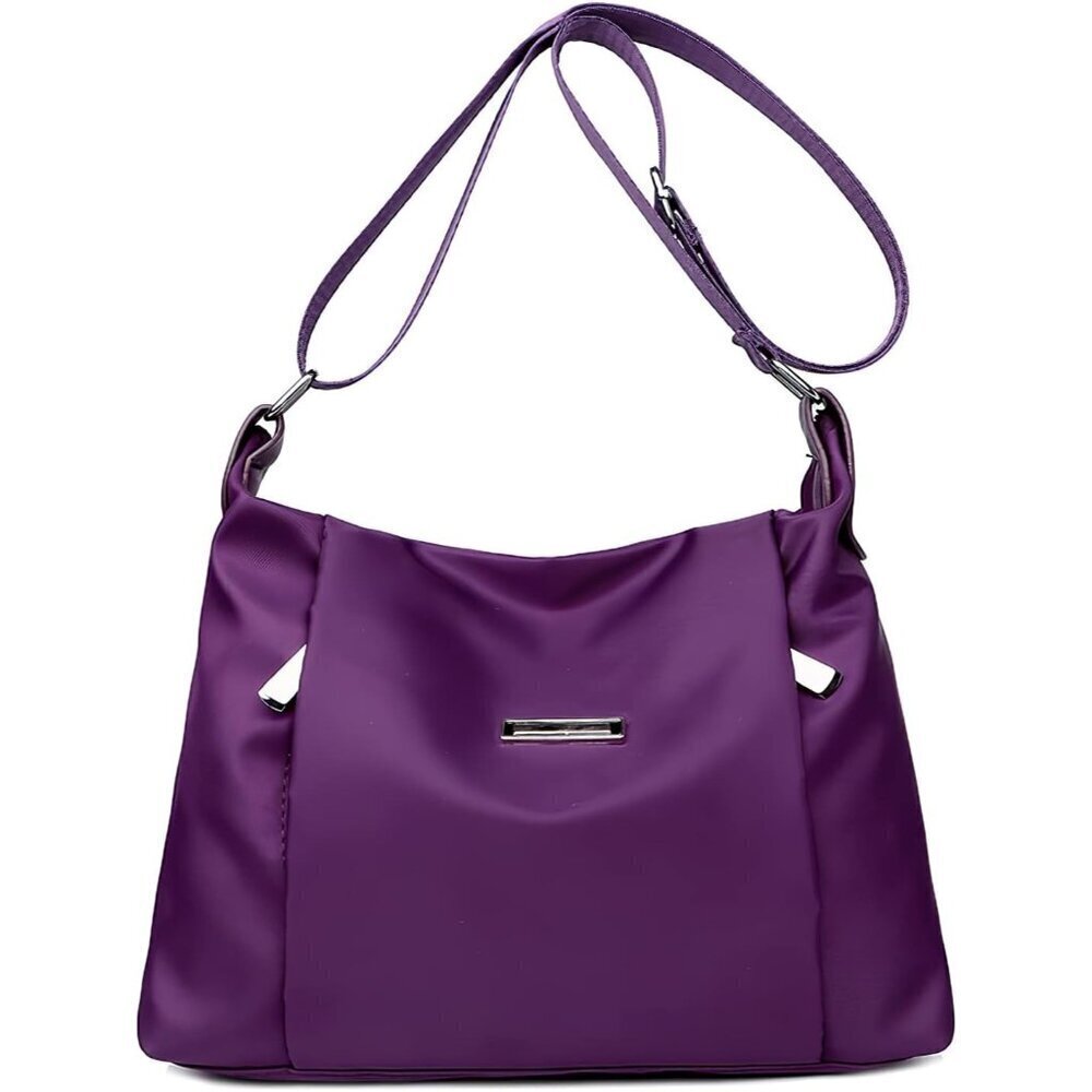LassZone Ladies Crossbody Handbag, Waterproof Nylon Multi-Pocket Shoulder Bag